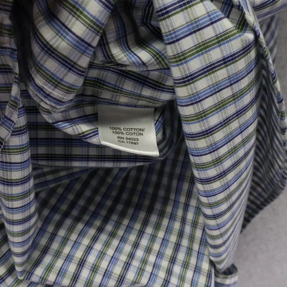Banana Republic Shirt Mens Medium 15-15.5‎ Classic Fit Button Plaid Long Sleeve